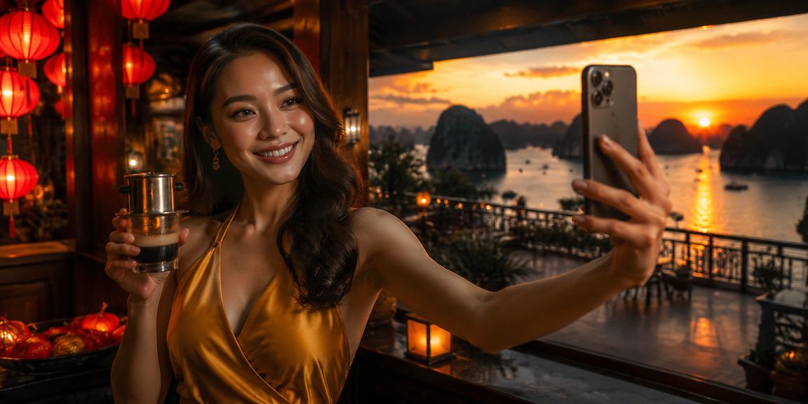 Phong bì đỏ lì xì may mắn gắn với chương trình bonus casino dịp lễ hội tại Hội An